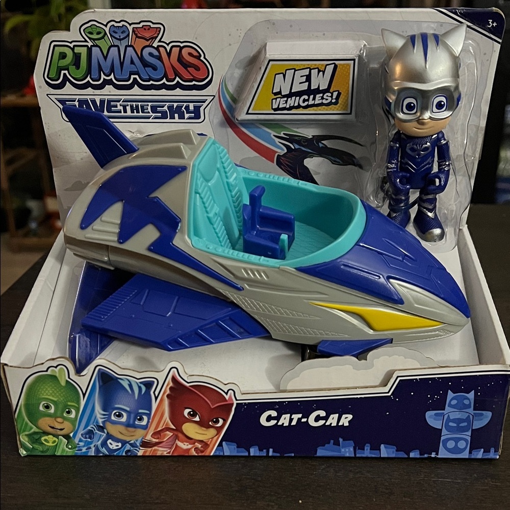Cat-Car with Figure - Blue and Silver